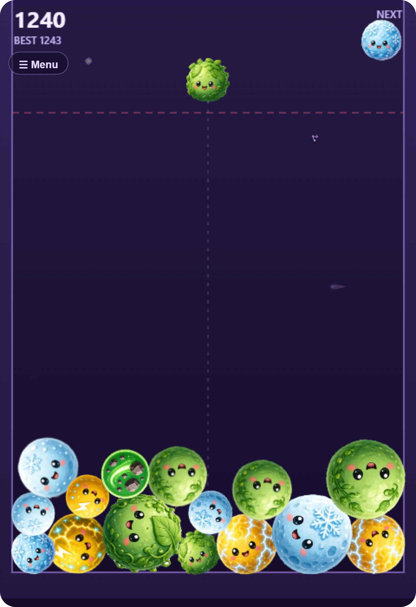 ASteroidS Mergen pelinäkymä.